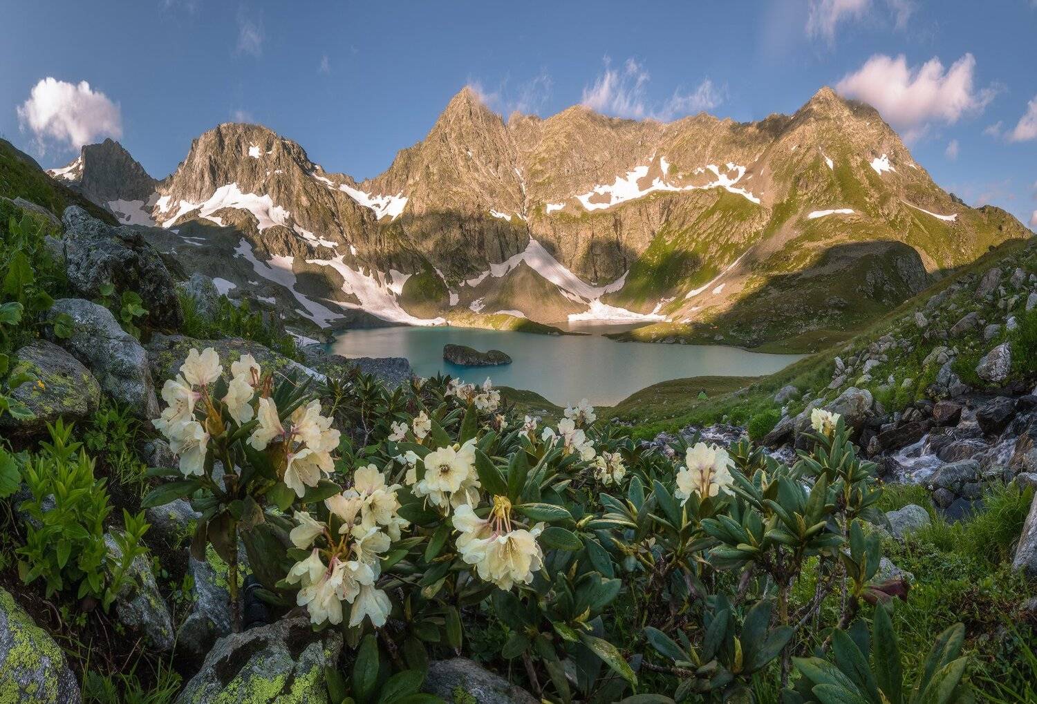 западный кавказ, имеретинский узел, озеро безмолвия, утро, Николай Мысливцев
