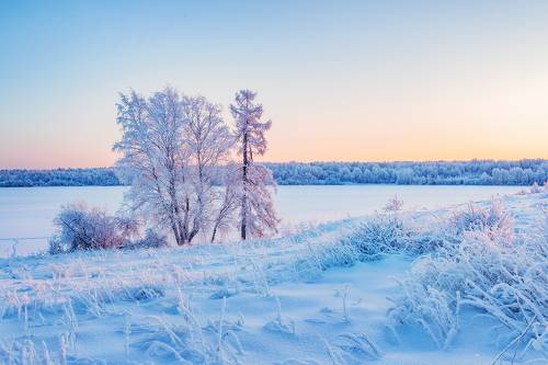 Морозное утро на Кенозере