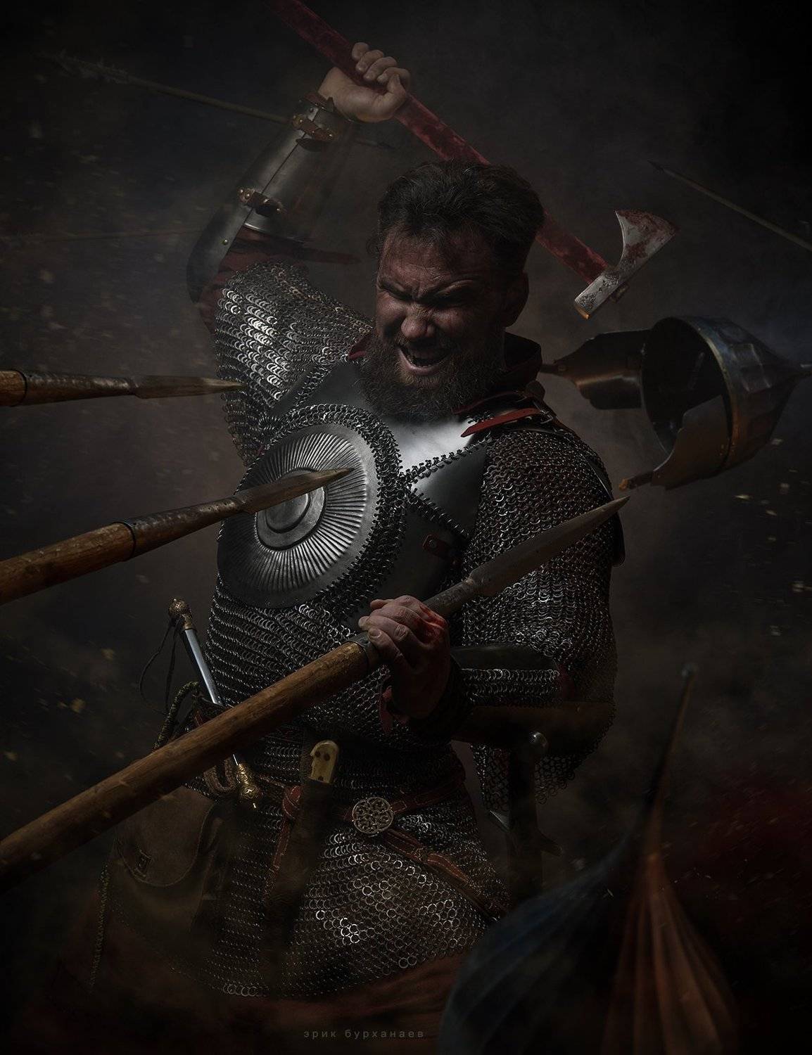 воин, витязь, битва, Бурханаев Эрик