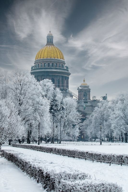 зима, город, собор, день --- фото превью