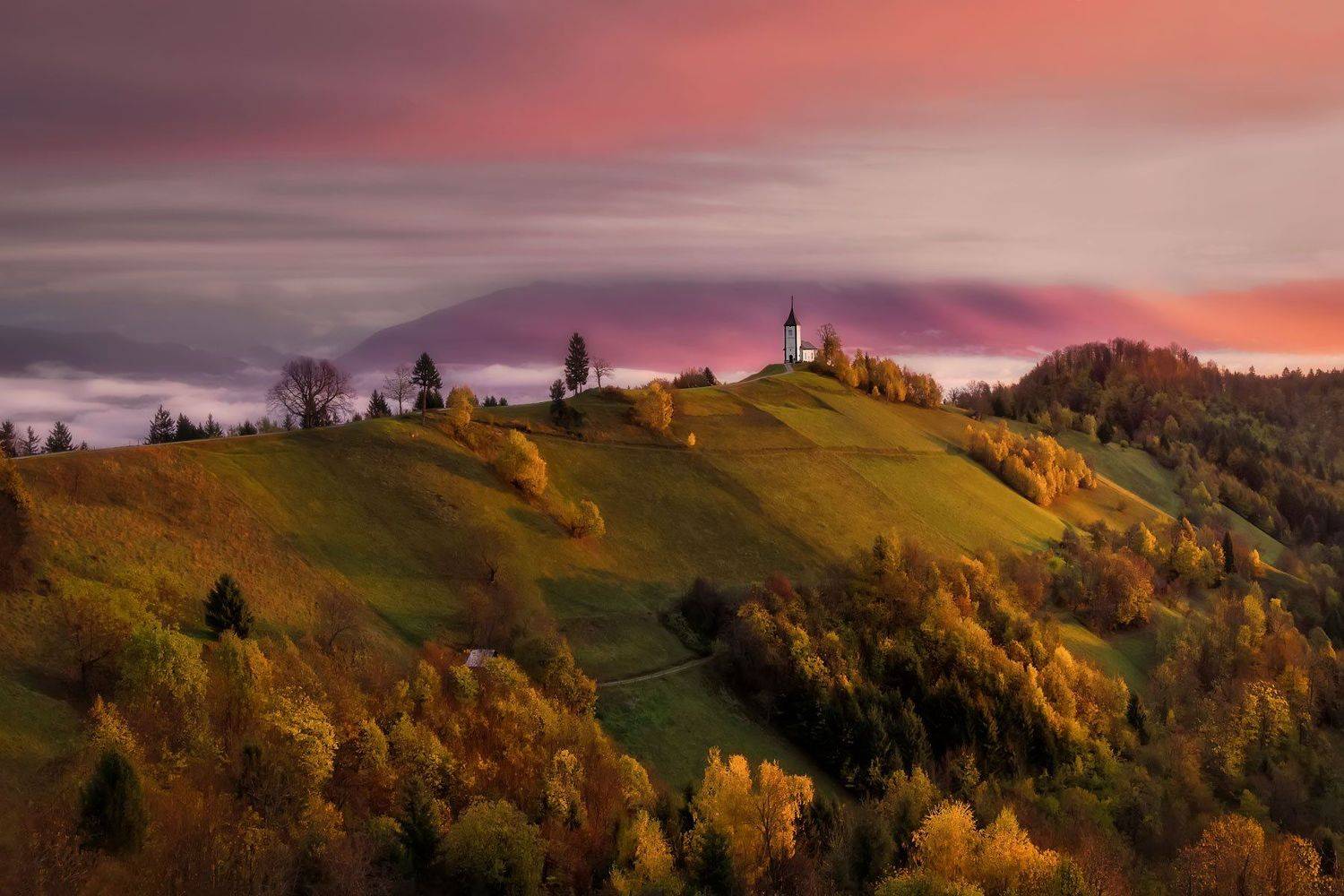 словения, slovenia, туманы словении, church, храмы словении, slovenia landscape, slovenia landscape photography, Татьяна Ефименко