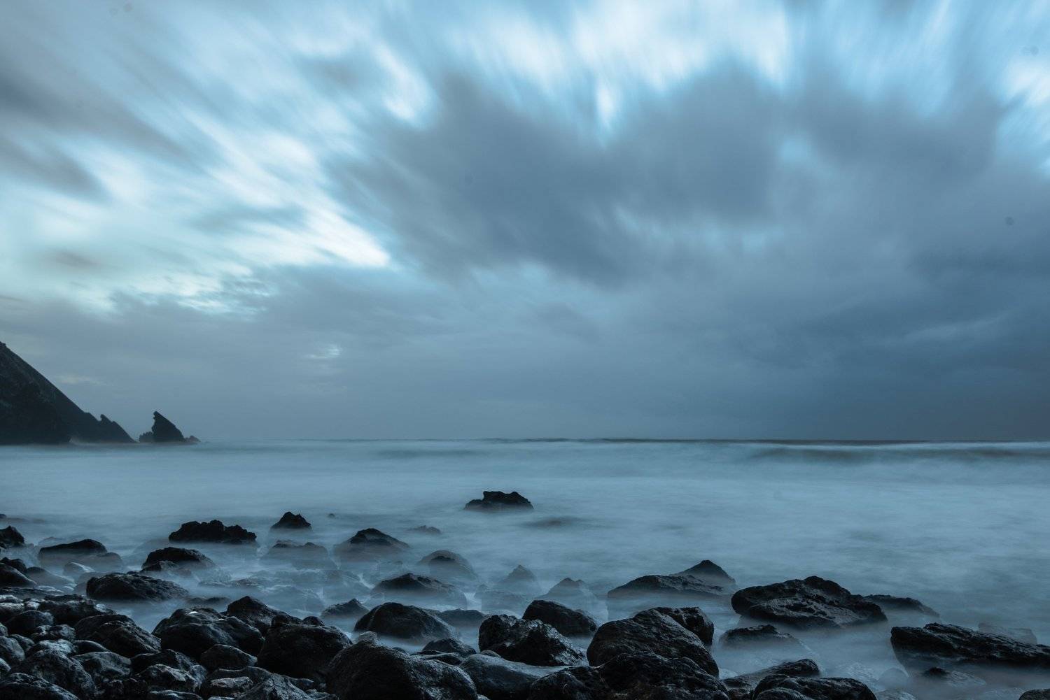 португалия, камни, длинная выдержка, атлантический океан, океан, Владимир Яськив