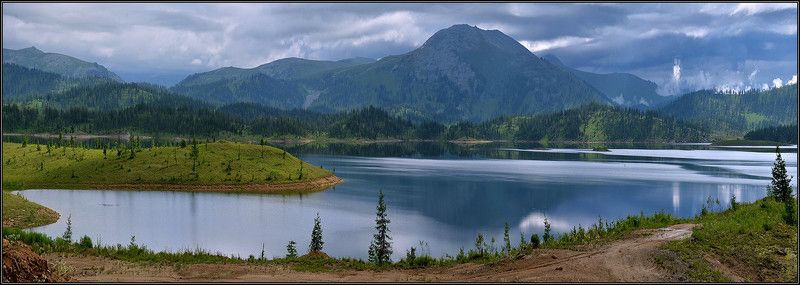 Панорама горного озера-2 фото превью