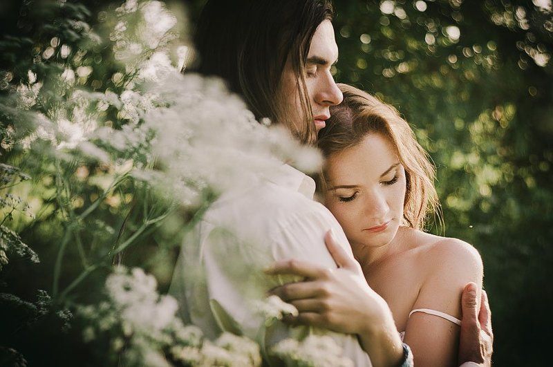 Couple, Long hair, Love, Photo, Portrait Together фото превью