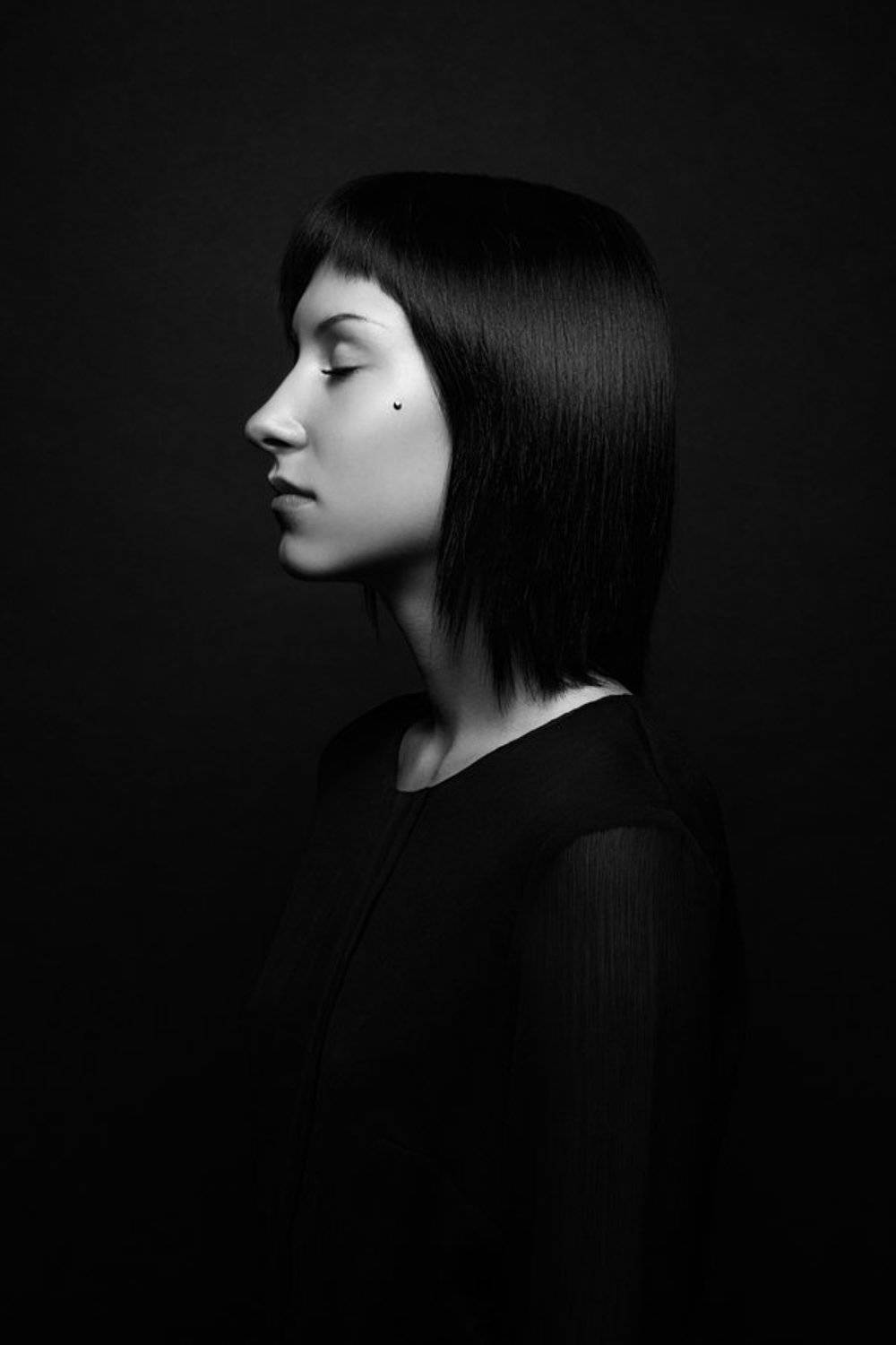 девушка, портрет, студия, ч/б, Алексей Фролов