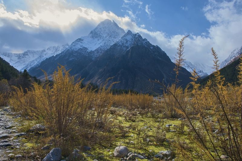кабардино-балкария, северный кавказ, чегем, тихтенген, Утро Тихтенгена фото превью