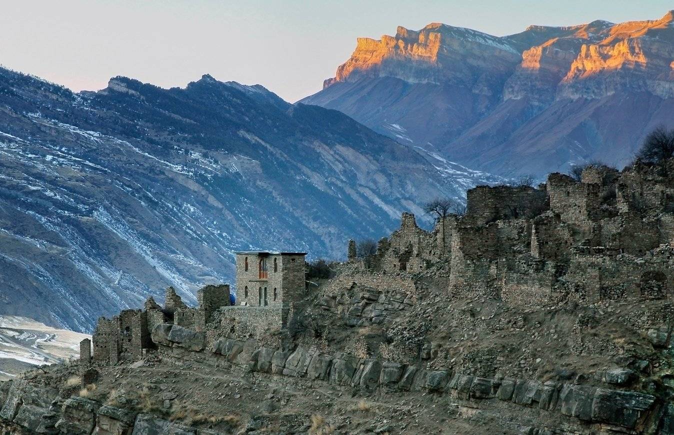 аул,хиндах,горы,вершины,пейзаж,небо,деревья,дагестан,природа, Marat Magov