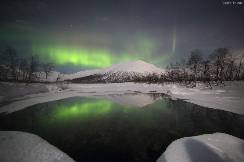 кольский, север, заполярье, хибины, северное сияние, aurora borealis Сияние севера фото превью