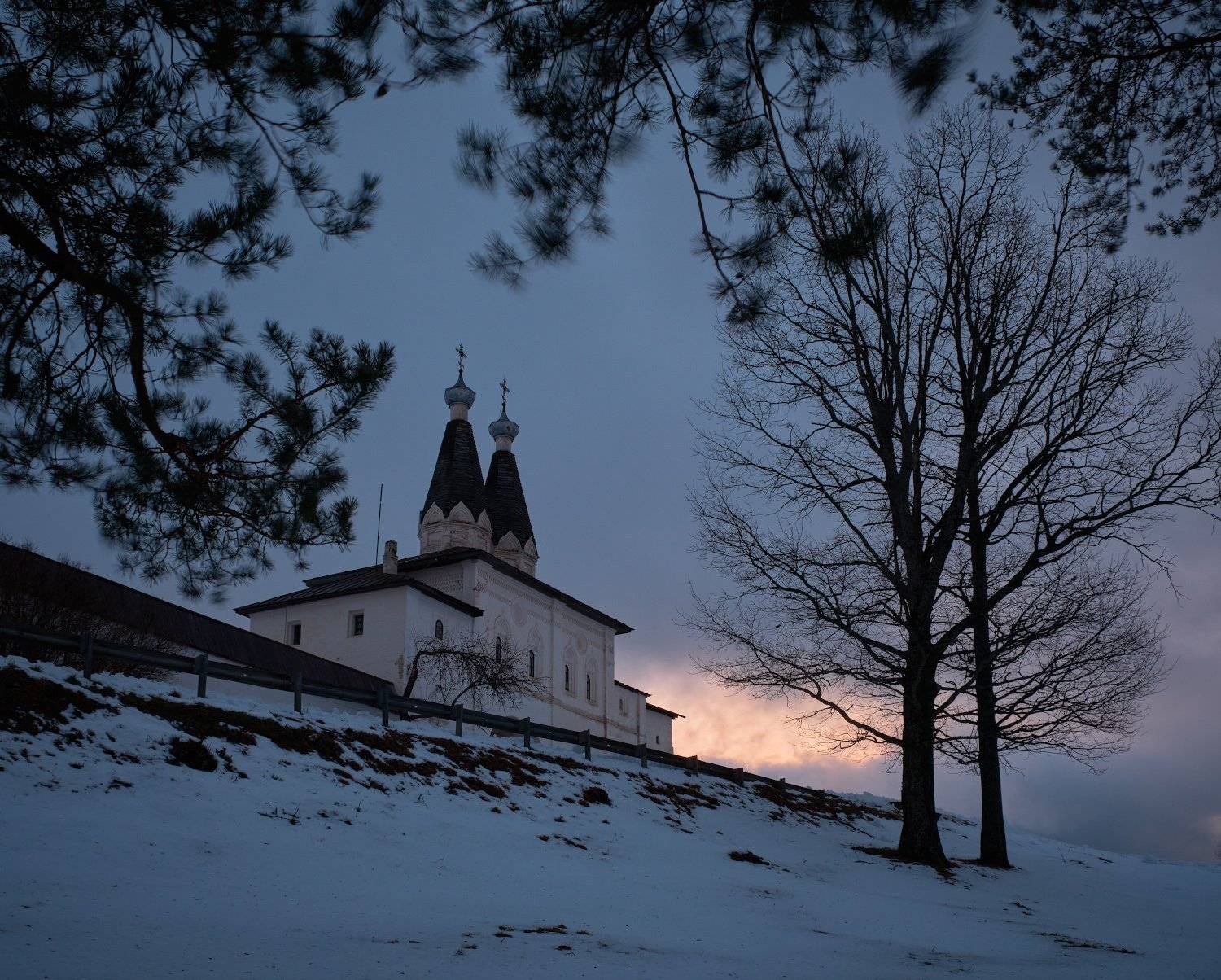 ферапонтово,зима,пейзаж,рассвет,монастырь,храм,церковь,север,архитектура,природа,вологодчина, Горшков Игорь