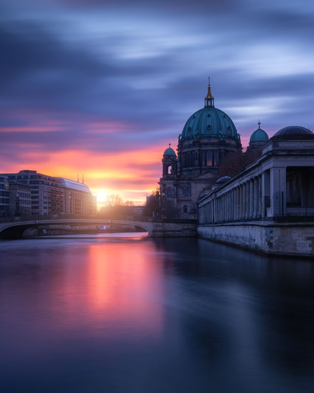 Berlin, Sunrise, Colorful, Moody, Architecture, City, Long Exposure Berlin at Sunrise фото превью