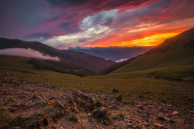 Кавказ, КЧР Закат у БТА фото превью