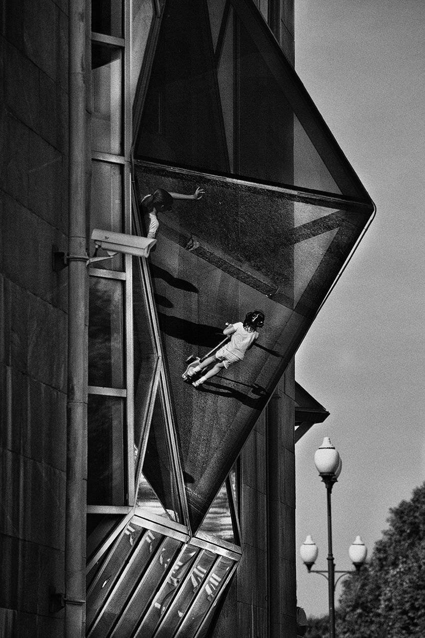 лето, отражение, чб фото, стрит фото, Vera Trandina