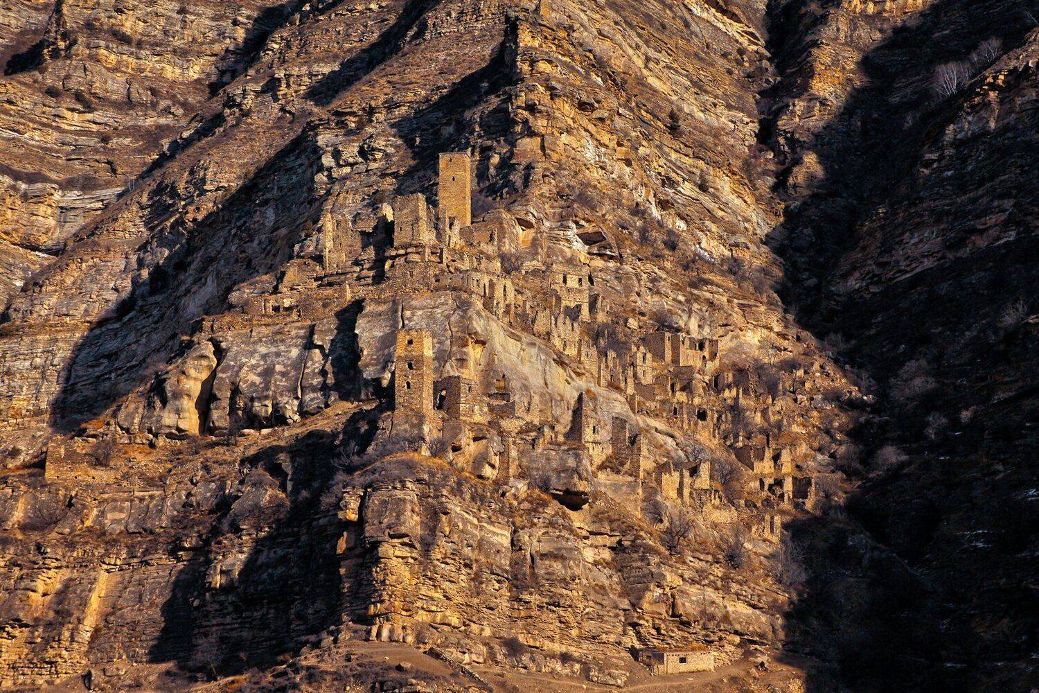 аул,кахиб,горы,вершины,пейзаж,небо,деревья,дагестан,природа, Marat Magov