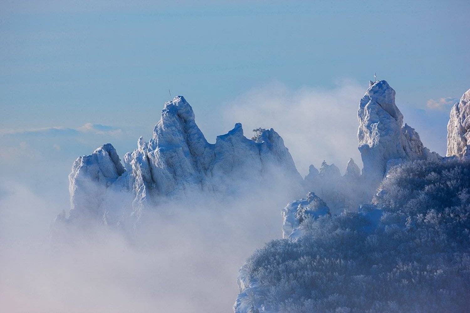 крым, ялта, зубцы ай-петри, ай-петри, море, черное море, пейзажи крыма, фотограф ялта, крымские пейзажи, зима на ай-петри, Serge Titov