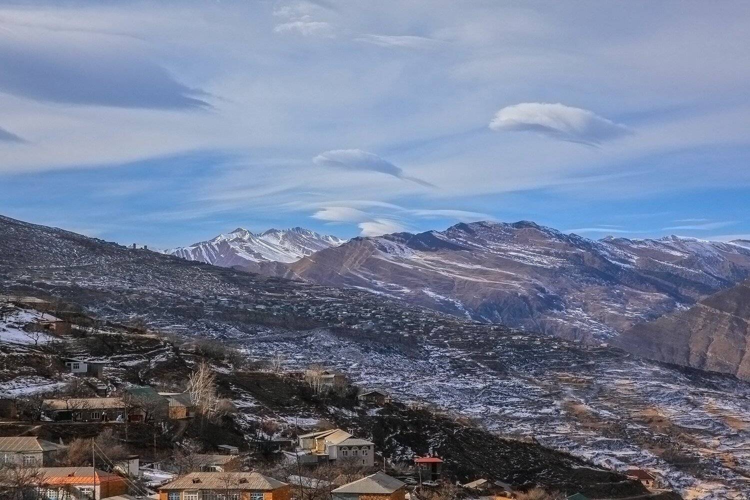 аул,гоор,кахиб,горы,вершины,пейзаж,небо,деревья,дагестан,природа, Marat Magov