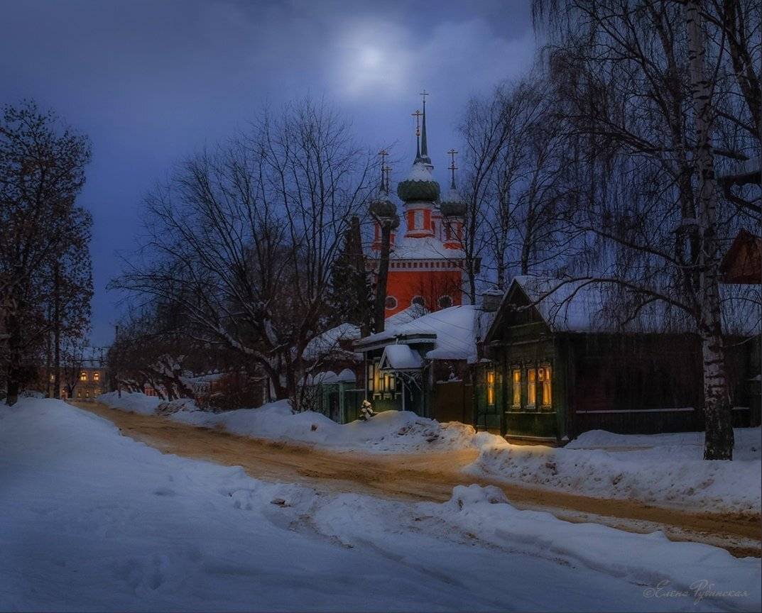 кострома,улица,город,вечер,архитектура,церковь, Елена Рубинская