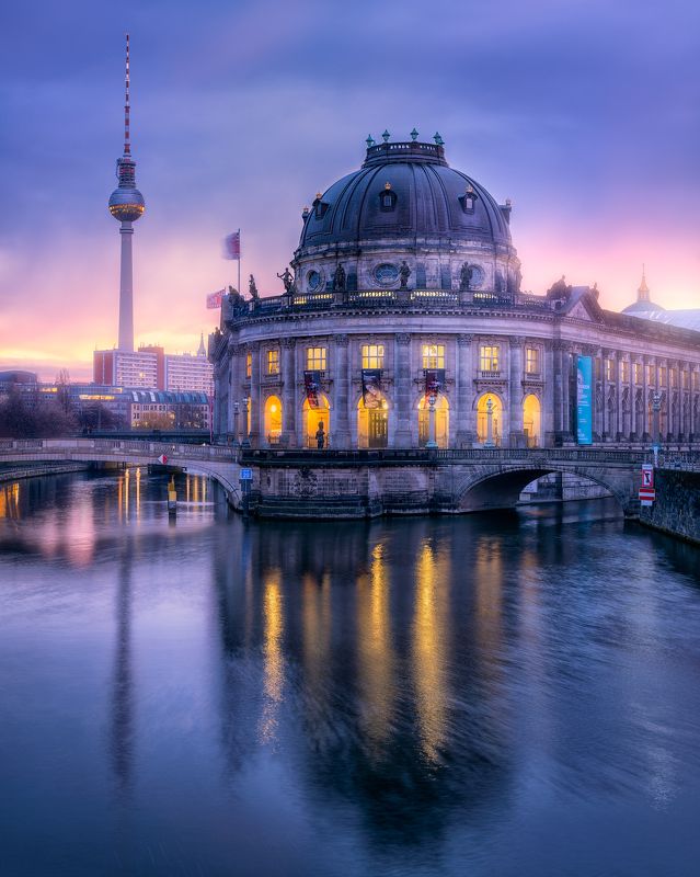 Berlin, Sunrise, Colorful, Moody, Architecture, City, Long Exposure Berlin фото превью