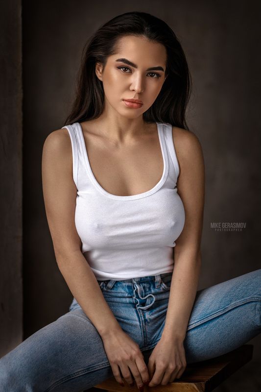 портрет девушка взгляд portrait белье красиво Айя фото превью