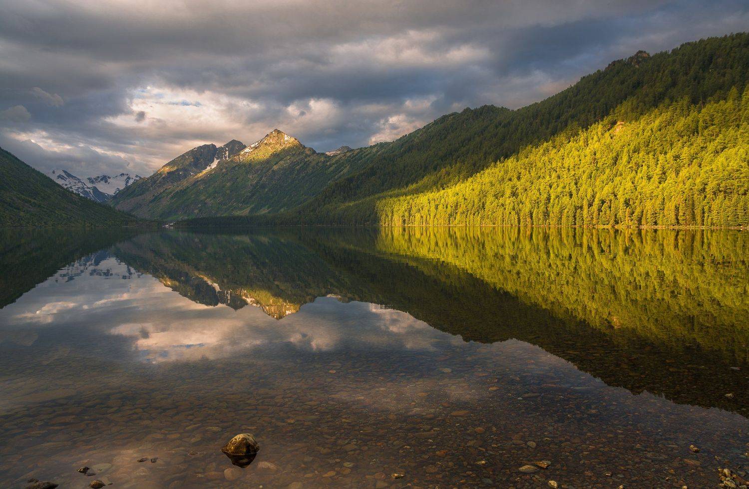 россия, горный алтай, озеро нижнее мультинское, июль, утро, Андрей Поляков