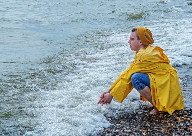 портрет море небо облака морской ветер мечта настроение желтый  как я не стал моряком фото превью