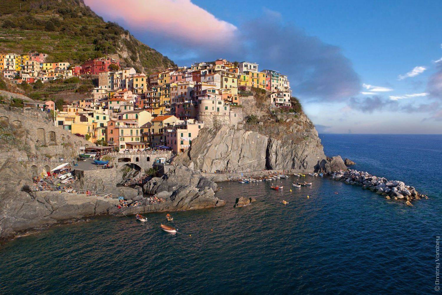 Cinque terre, City, Italy, Liguria, Manarola, Town, Город, Дмитрий воробей, Италия, Лигурия, Манарола, Море, Пейзаж, Пять земель, Скалы, Средиземное море, Воробей Дмитрий