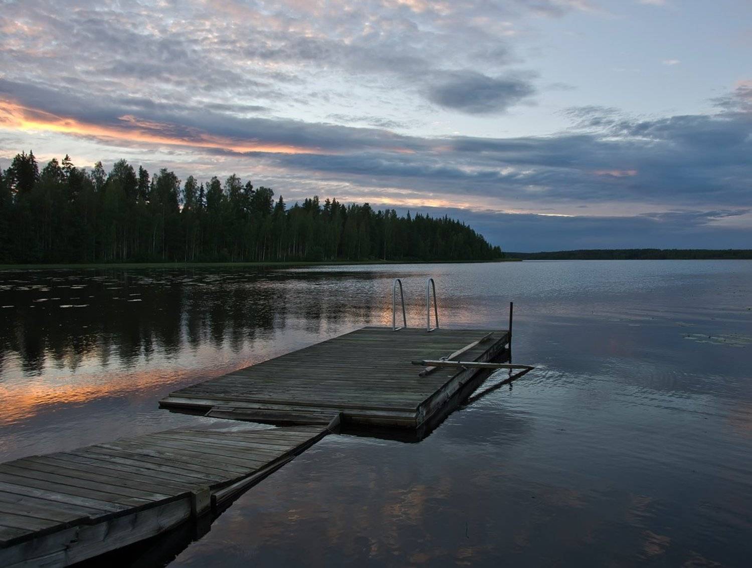 Вечер, Закат, Озеро Финляндия, Отражение, Ювяскюля, Арсен Алабердов
