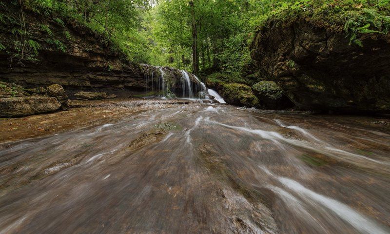 горы, кавкакз, река , водопад , мезмайка НА РЕКЕ МЕЗМАЙКА фото превью