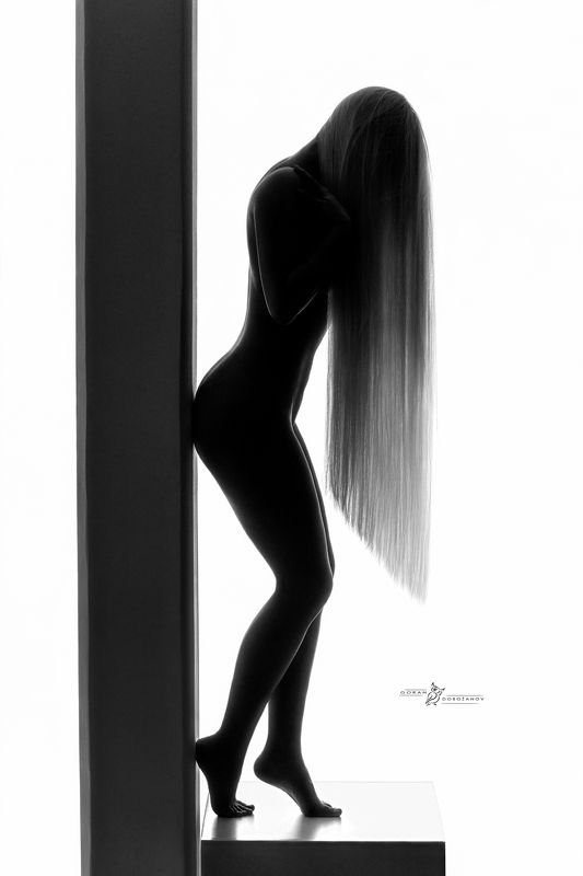 art, , modelin, , portrait, , beauty, , girl, , fashion, b&w Silhouette No.1 фото превью