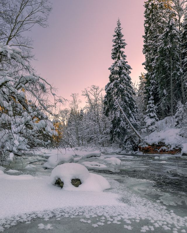 winter in river фото превью