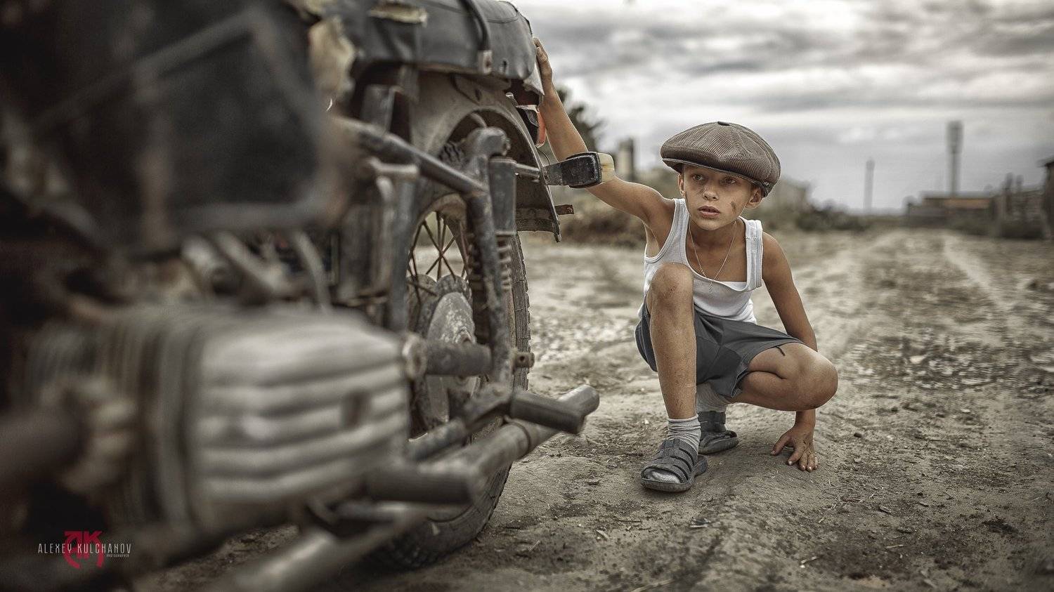 кульчанов, портрет, астрахань, ретро, мотоцикл, дети,детсво, Алексей Кульчанов
