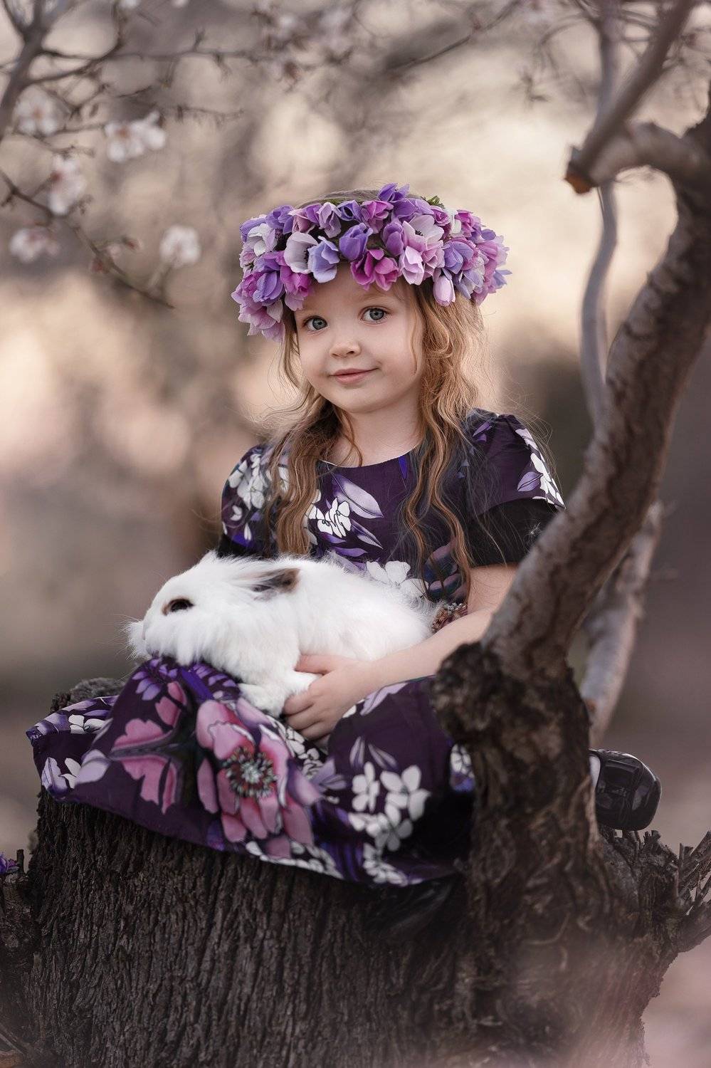 девочка зайчик цветы сказка, Виктория Кузнецова