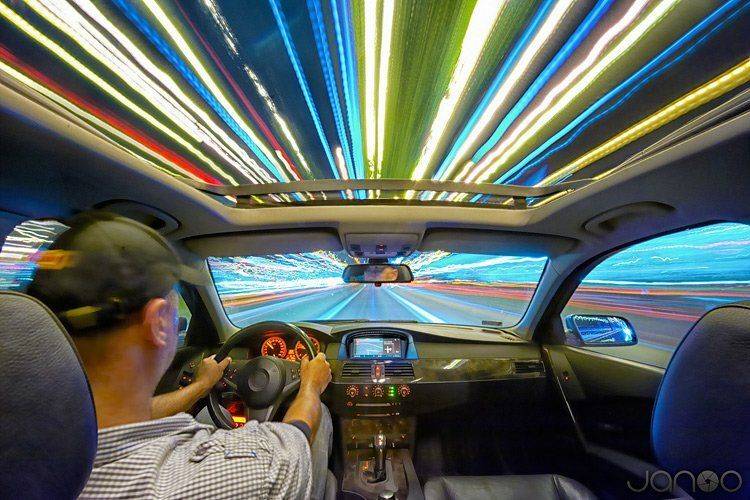 Car, Colors, Drive, Driver, Joyride, Light, Lines, Speed, Janusz Cedrowicz