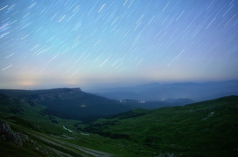 оштен, лаго-наки, ночь Дождь звездами рисуя. фото превью