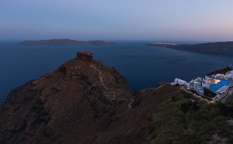 Санторини.  Рассвет в Имеровигли. фото превью