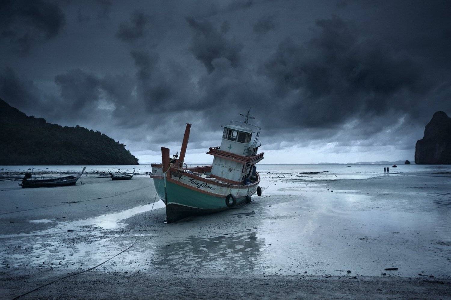 Canon EF 16-35 mm f/2.8L USM, Canon EOS 5D Mark II, Cokin Z 121S Gradual Grey G2 Sof, Family garden, Koh Tao, Low tide, Ship, Sunset, Thailand, Vint26, Zaporozhenko vitaly & julia, Запороженко Виталий и Юлия