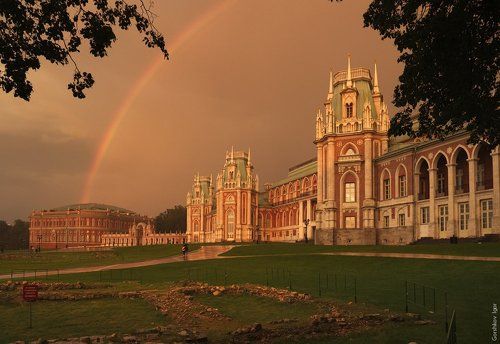Июньский вечер с радугой в Царицыно