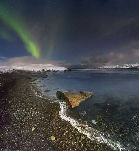 Аврора над Баренцевом морем