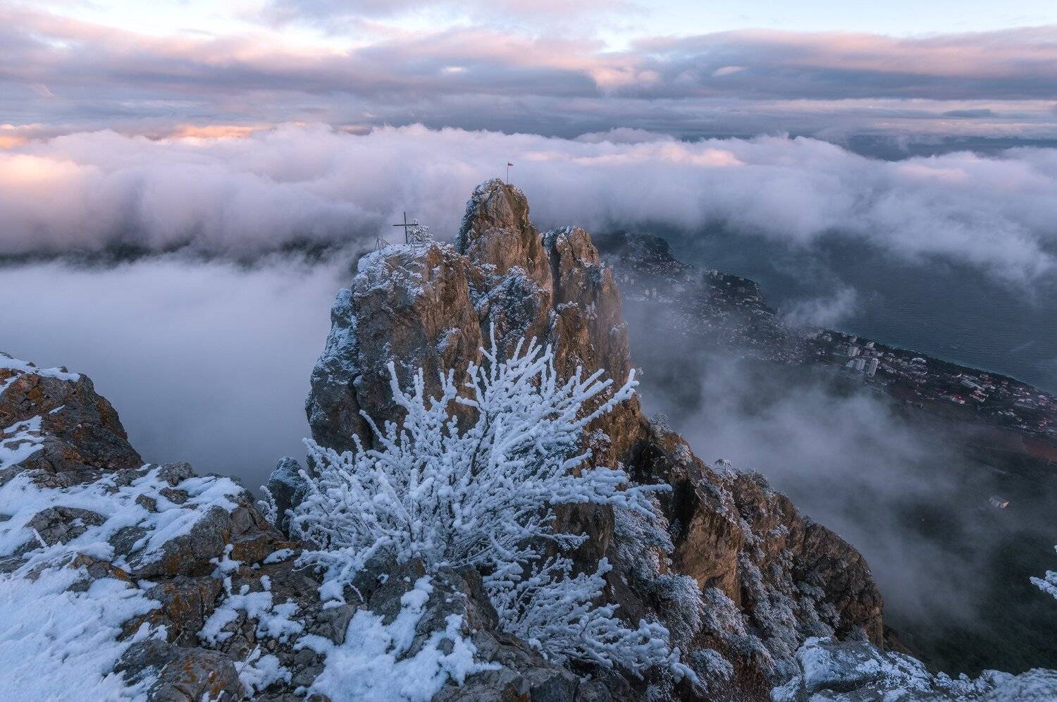 крым, ай-петри, вечер, декабрь, Николай Мысливцев