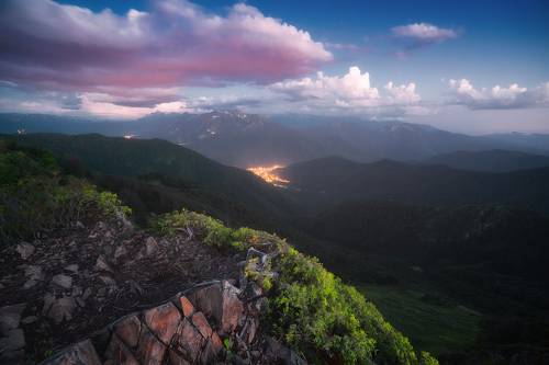 Вечерние сумерки над Красной Поляной