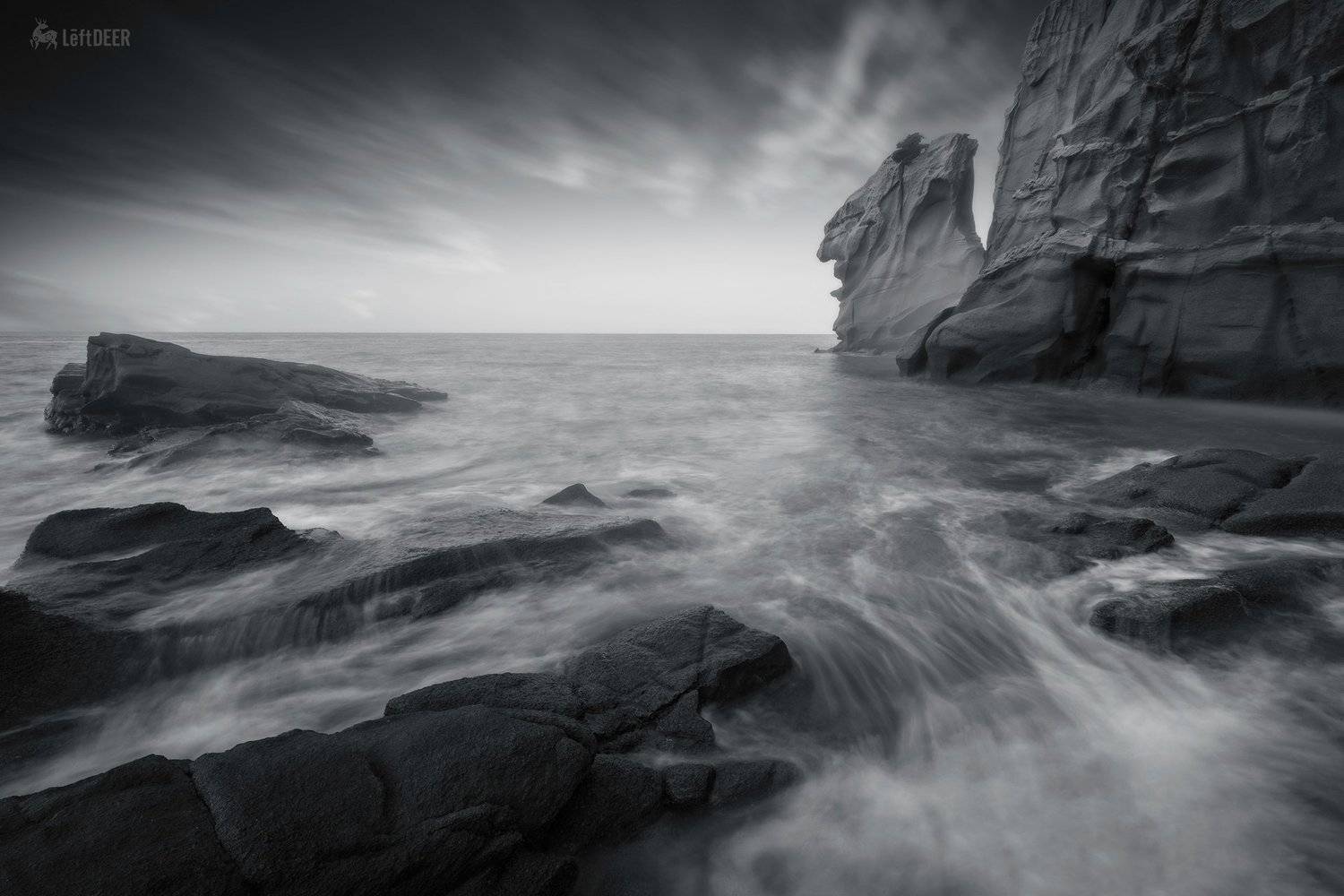 Landscapes,black & white,Travel,China,Wenzhou,reef,  Xiaolei Yang