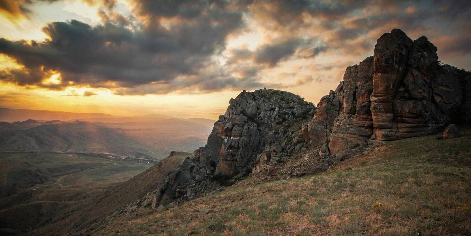 вечер,горы,вершины,пейзаж,небо,деревья,дагестан,природа, Marat Magov