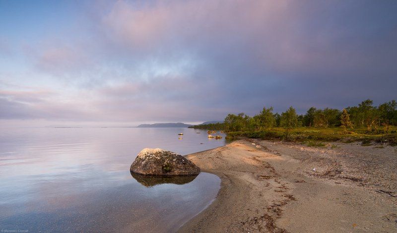 Kola Peninsula, Заполярье, Кольский, Ловозерские тундры, Озеро, Рассвет, Умбозеро Тепло рассвета фото превью