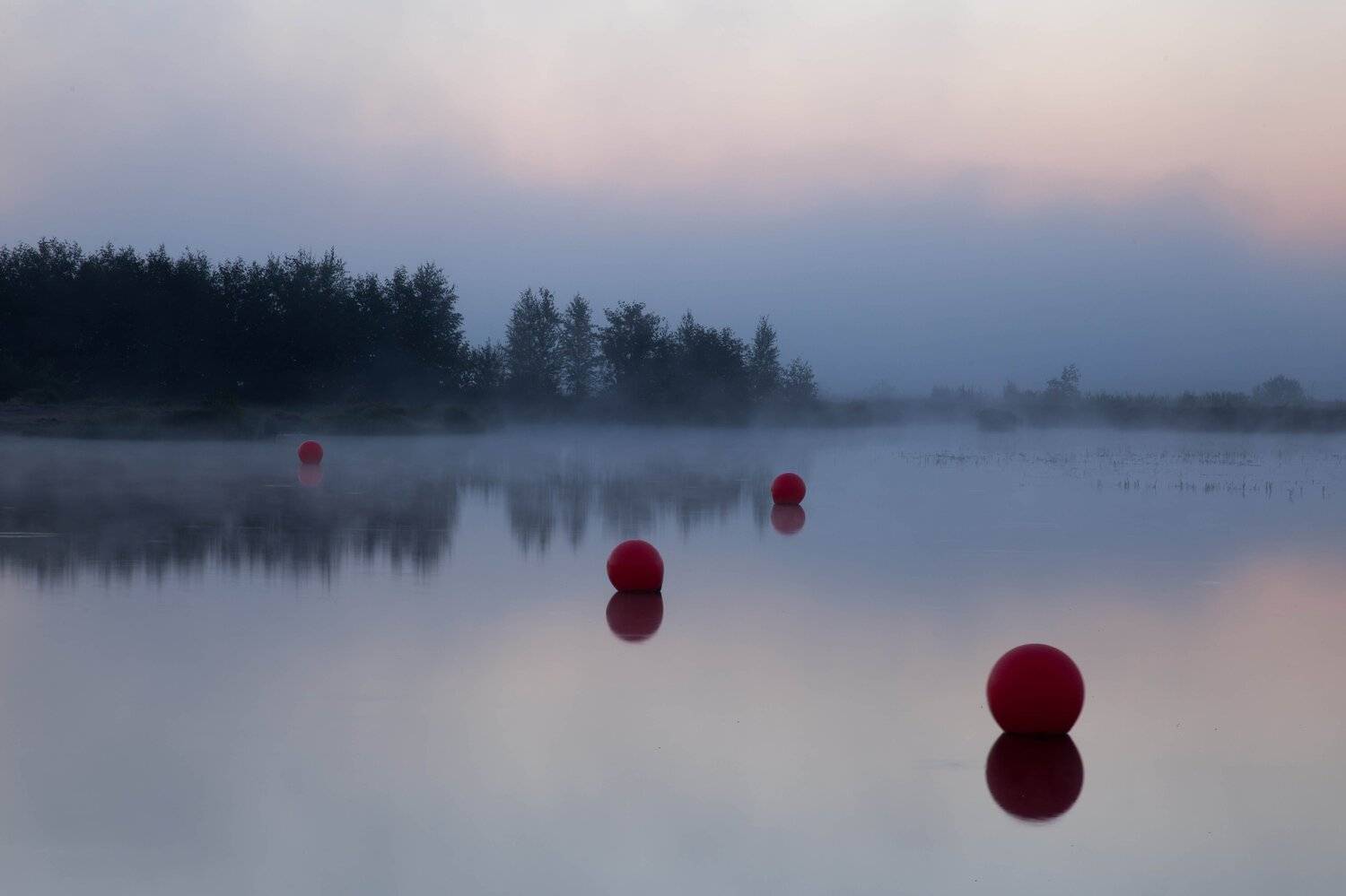 Озеро, Пейзаж, Рассвет, Туман, Утро, Анна Пакутина