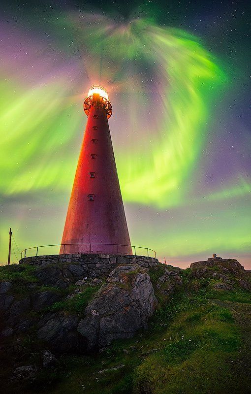 andenes, aurora, borelis, northernlight, norway Северный маяк фото превью