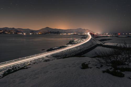 Atlantic Road at night