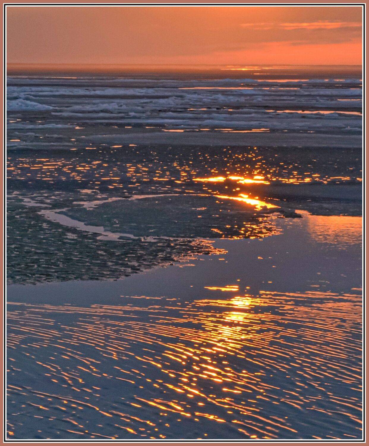 азов, сиваш, закат, вечер, зима, лёд, снег, январь, Валерий Наумов