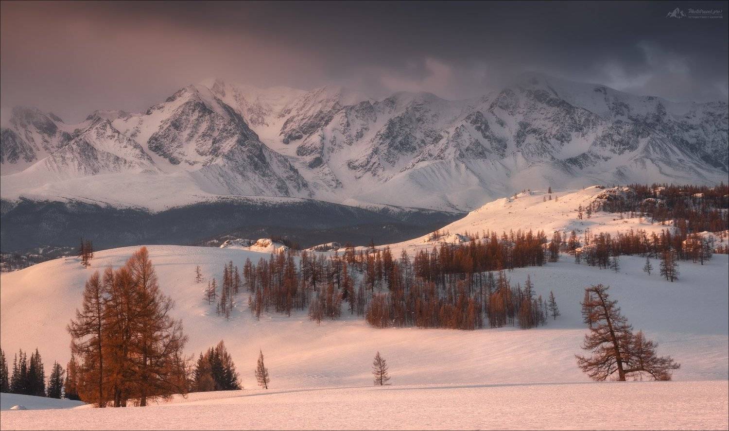 Алтай, Горный Алтай, зима, Северо-Чуйский хребет, Курайская степь,Актру, Куркурек, Влад Соколовский