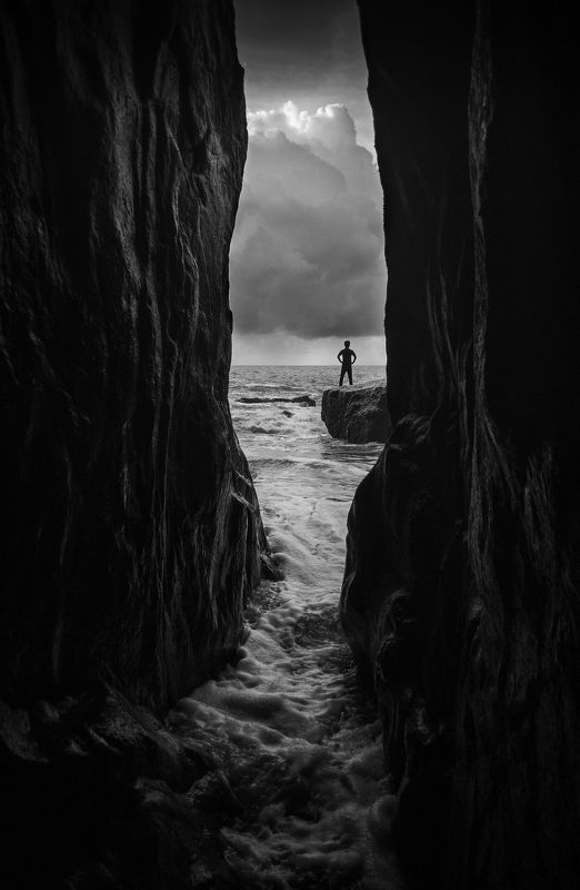 Landscapes,black & white,Travel,China,Wenzhou,reef Watch the sea фото превью