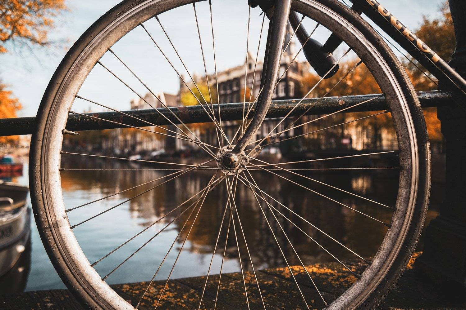 amsterdam canal cycling autumn netherlands street, Егор Бугримов