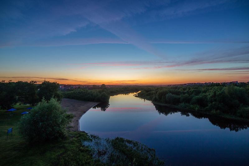 пейзаж, закат, ночь, звезды, небо, рассвет, природа От заката до рассвета. г. Борисов фото превью